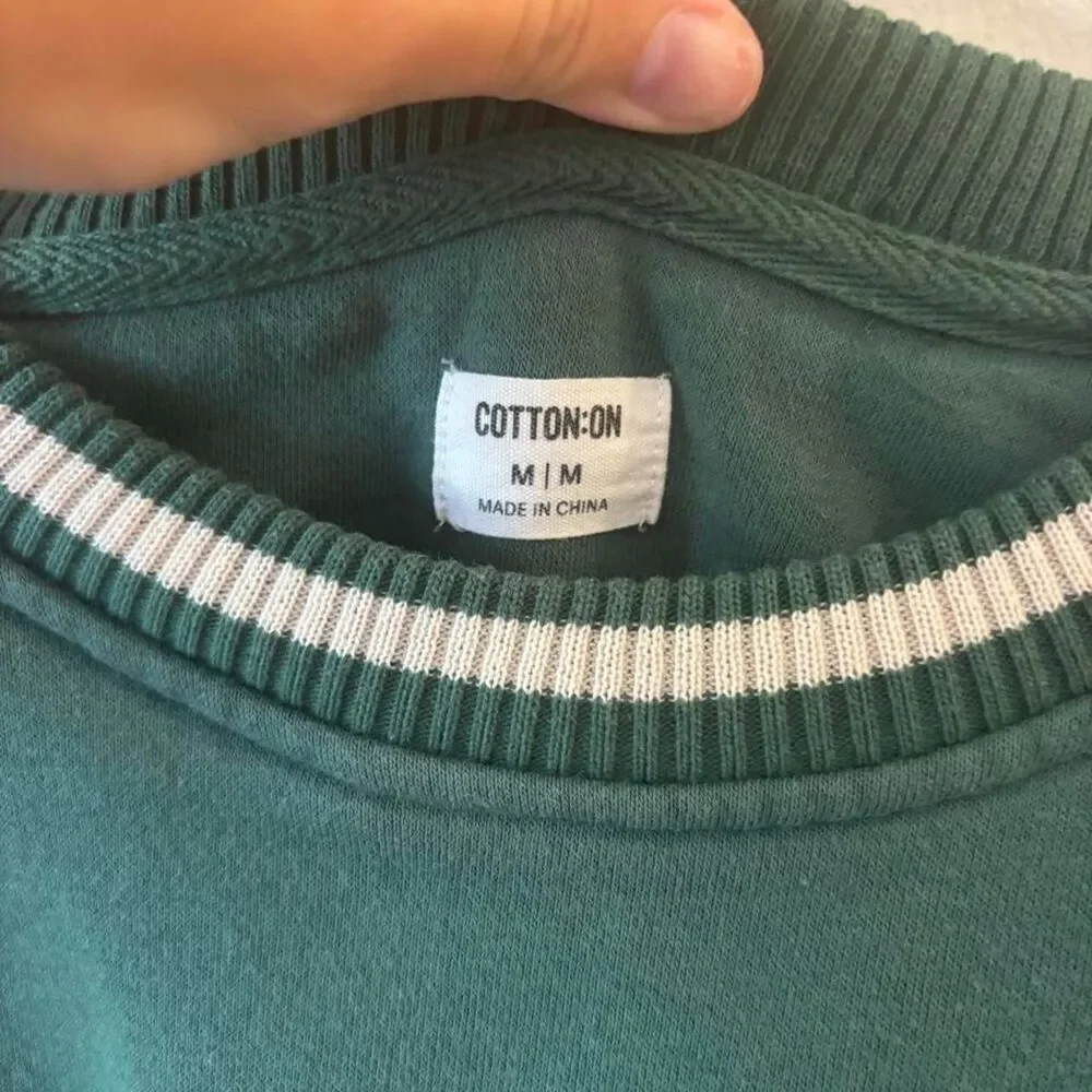Cotton-on Men's Green Sweatshirt